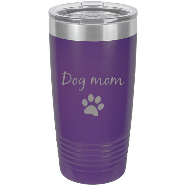 With Paw Print on Outside Says Dog Lovers Are Sure to Enjoy This Cup Fur Mama White Glitter 5 Colors Pally Pooch 12oz Tumbler With Lid and Stainless Steel Straw 
